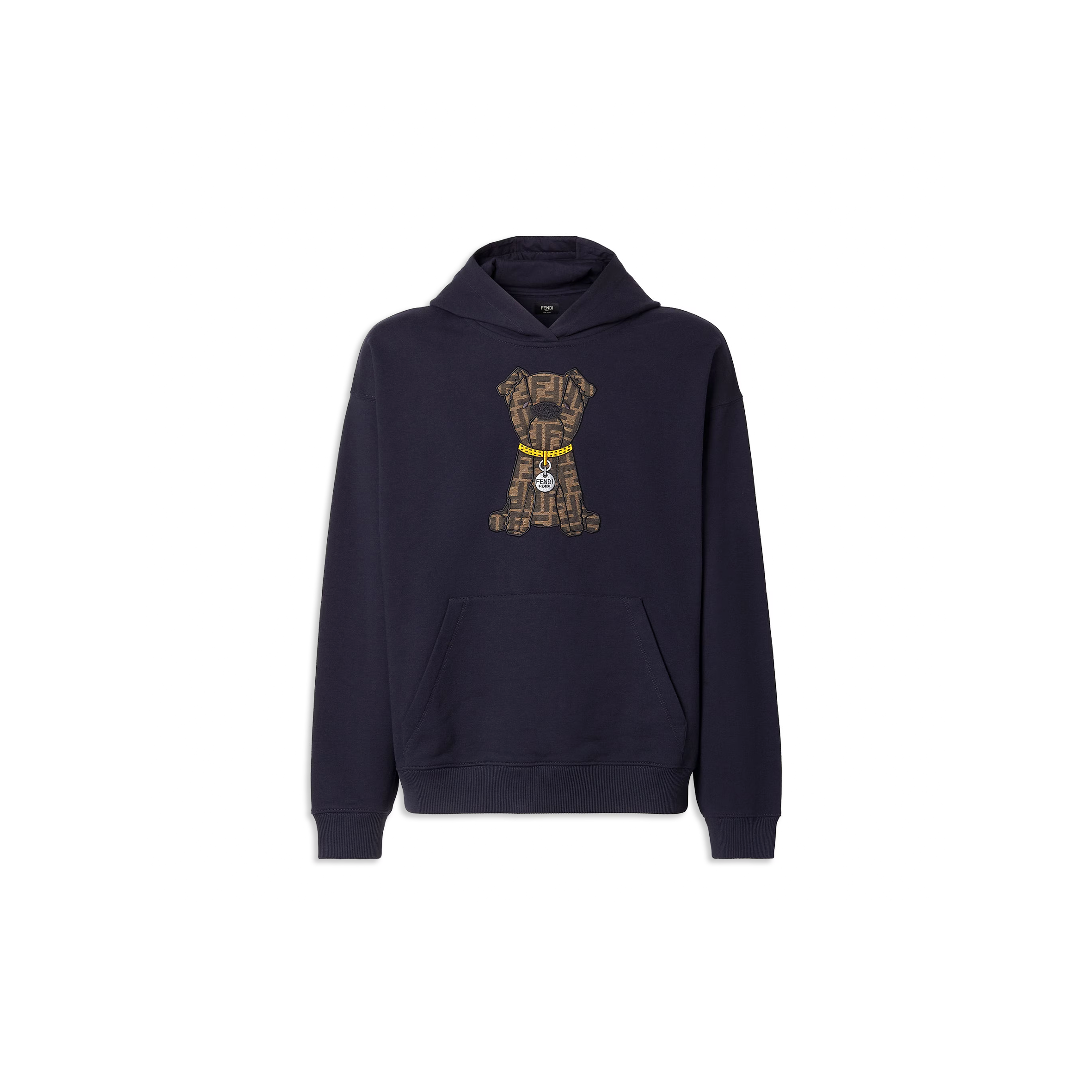 F**di sweatshirt dark blue cotton sweatshirt fy1143aw0qf0qg0
